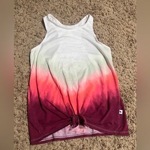 Abercrombie kids Front knot tie dip dye Tank